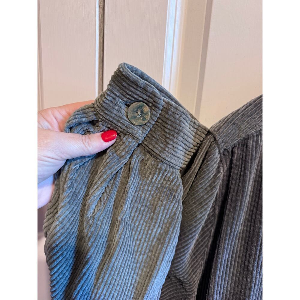 Women Within Corduroy Shacket Warm Pleat-Back Jacket Army Green Sz. 3X (30-32) - Picture 9 of 12